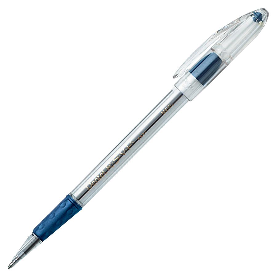 Pentel R.S.V.P. Ballpoint Stick Pens - Medium Pen Point - 1 mm Pen Point Size - Refillable - Blue - Clear Barrel - 1 / Each. Picture 2