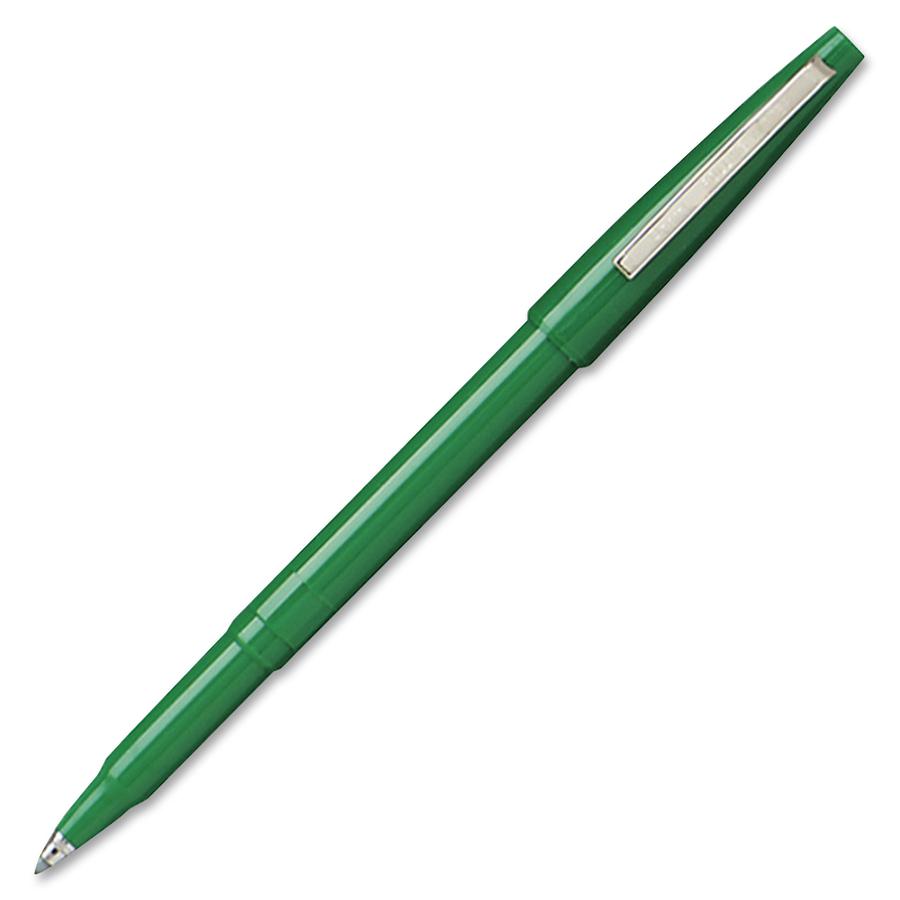 Pentel Rolling Writer Pens - Medium Pen Point - 0.8 mm Pen Point Size - Green - Green Plastic Barrel - 1 Dozen. Picture 2