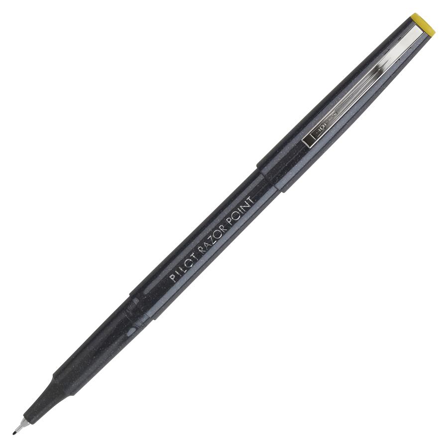 Pilot Razor Point Marker Pens - Extra Fine Pen Point - 0.3 mm Pen Point Size - Black - Black Plastic Barrel - Metal Tip - 1 Dozen. Picture 2