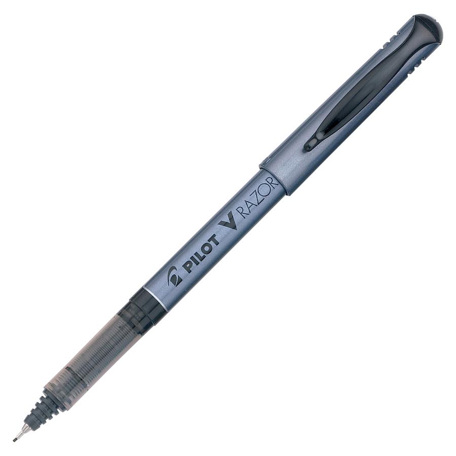 Pilot V Razor Point Marker Pens - Extra Fine Pen Point - 0.5 mm Pen Point Size - Black - Clear Plastic Barrel - 1 Dozen. Picture 2