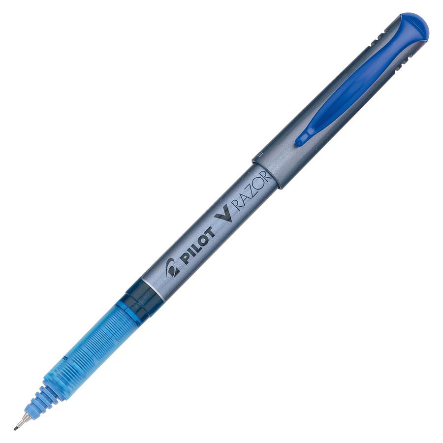 Pilot V Razor Point Marker Pens - Extra Fine Pen Point - 0.5 mm Pen Point Size - Blue - Clear Plastic Barrel - 1 Dozen. Picture 3