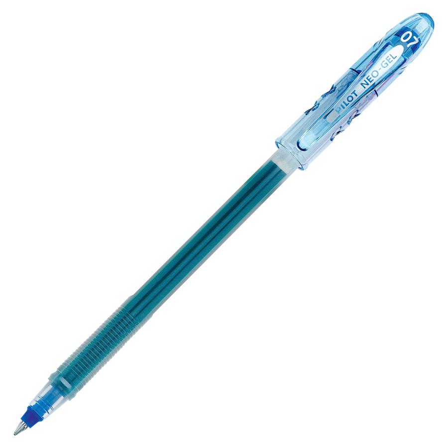 Pilot Neo-Gel Rollerball Pens - Fine Pen Point - 0.7 mm Pen Point Size - Blue Gel-based Ink - Translucent Barrel - 1 Dozen. Picture 3