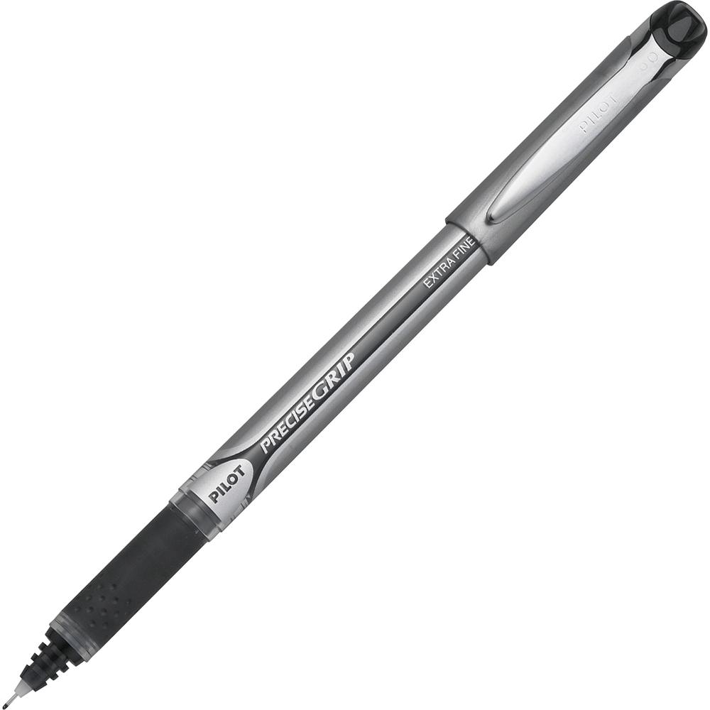 Pilot Precise Grip Extra-Fine Capped Rolling Ball Pens - Extra Fine Pen Point - 0.5 mm Pen Point Size - Black - Black Barrel - 1 Dozen. Picture 2