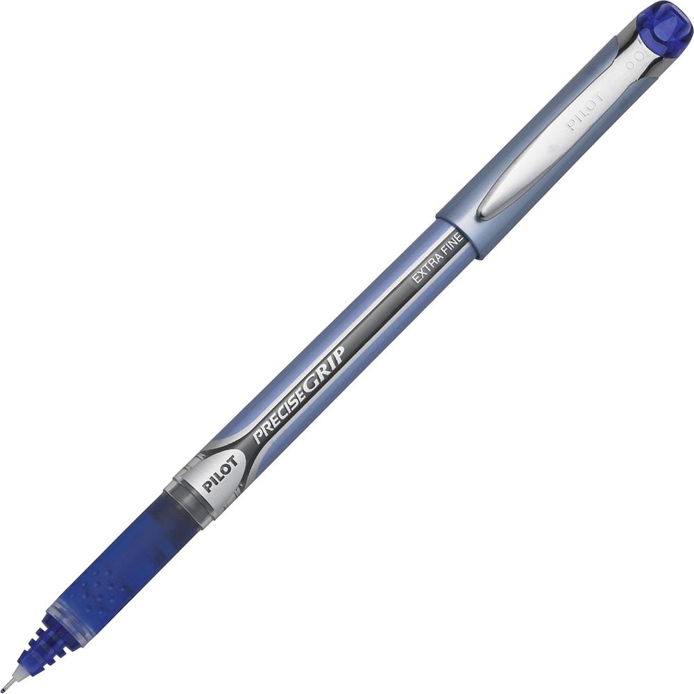 Pilot Precise Grip Extra-Fine Capped Rolling Ball Pens - Extra Fine Pen Point - 0.5 mm Pen Point Size - Blue - Blue Barrel - 1 Dozen. Picture 2