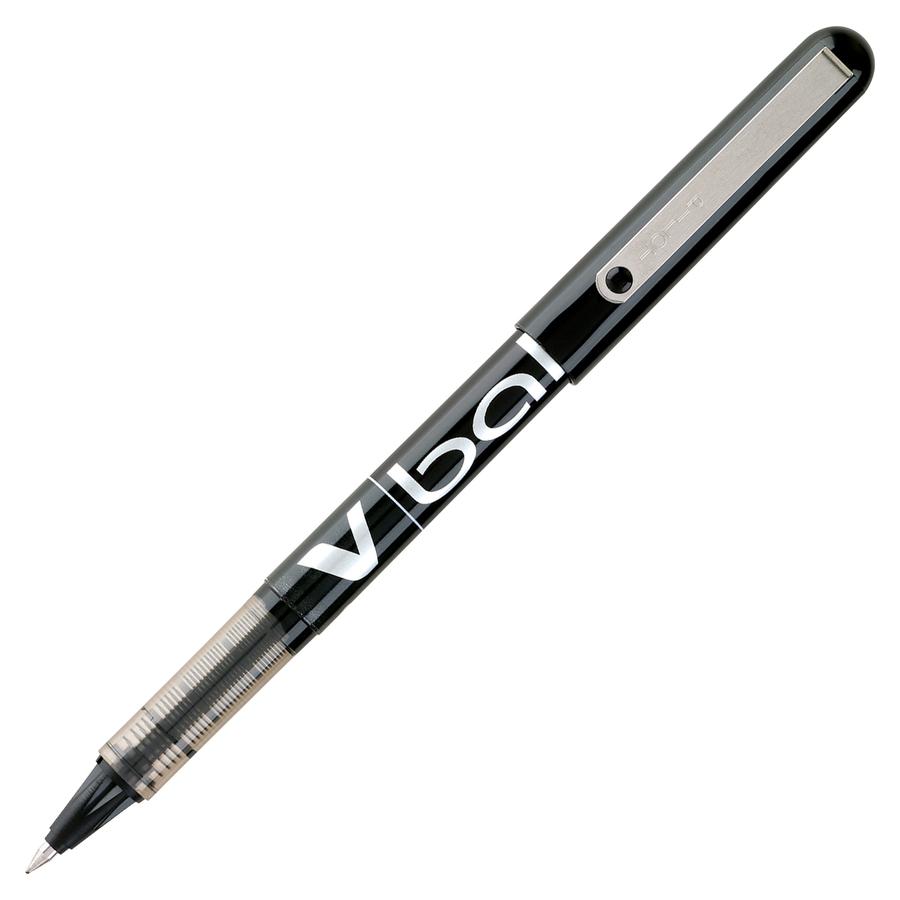 Pilot Vball Liquid Ink Pens - Fine Pen Point - 0.5 mm Pen Point Size - Black - Black Barrel - 1 Dozen. Picture 2