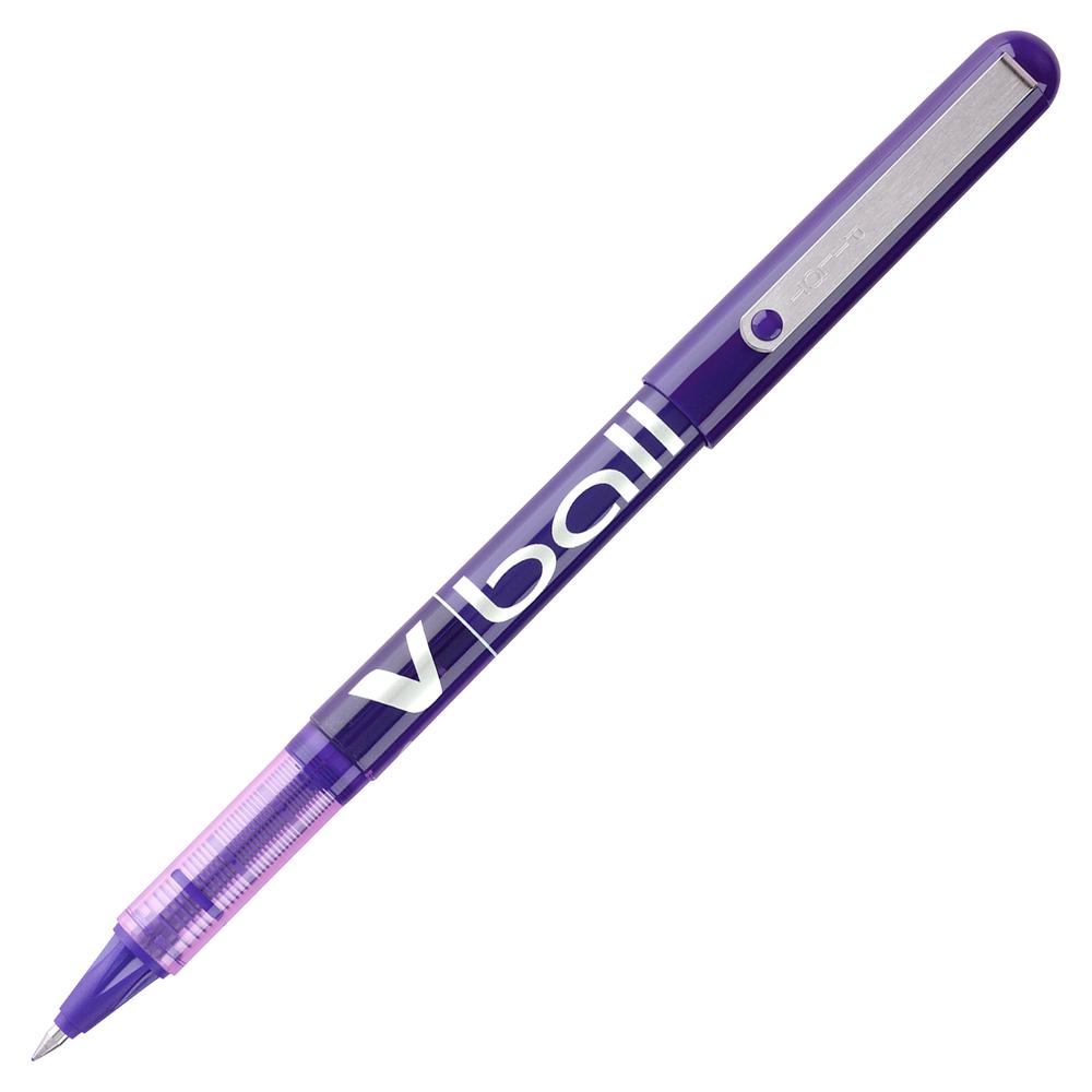 Pilot Vball Liquid Ink Pens - Fine Pen Point - 0.5 mm Pen Point Size - Purple - Purple Barrel - 1 Dozen. Picture 3