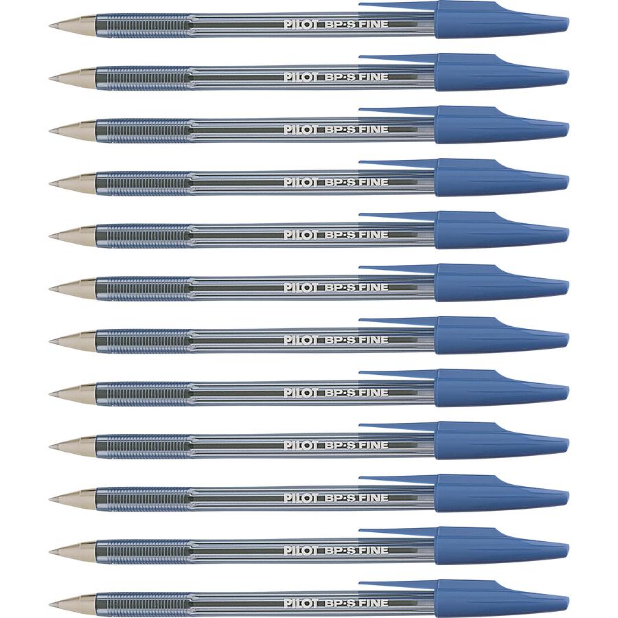 Pilot Better BP-S Ball Stick Pens - Fine Pen Point - 0.7 mm Pen Point Size - Refillable - Blue - Crystal, Clear Barrel - Stainless Steel Tip - 1 Dozen. Picture 4