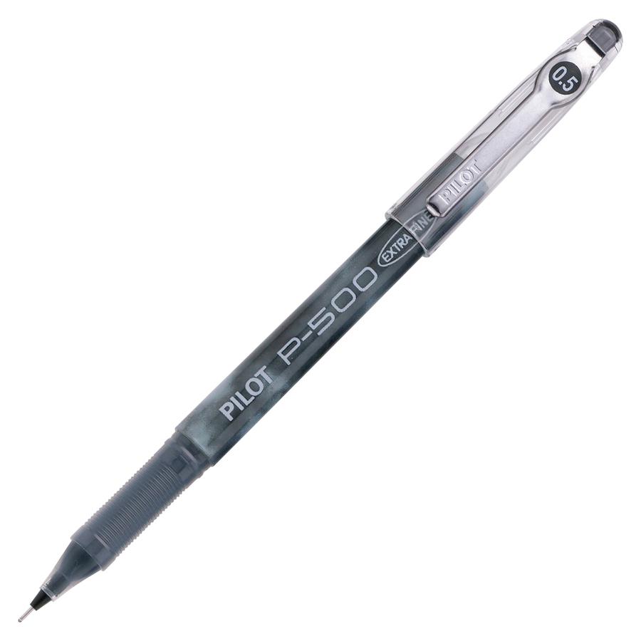 Pilot Precise P-500 Precision Point Extra-Fine Capped Gel Rolling Ball Pens - Extra Fine Pen Point - 0.5 mm Pen Point Size - Needle Pen Point Style - Black Gel-based Ink - Black Barrel - 1 Dozen. Picture 2