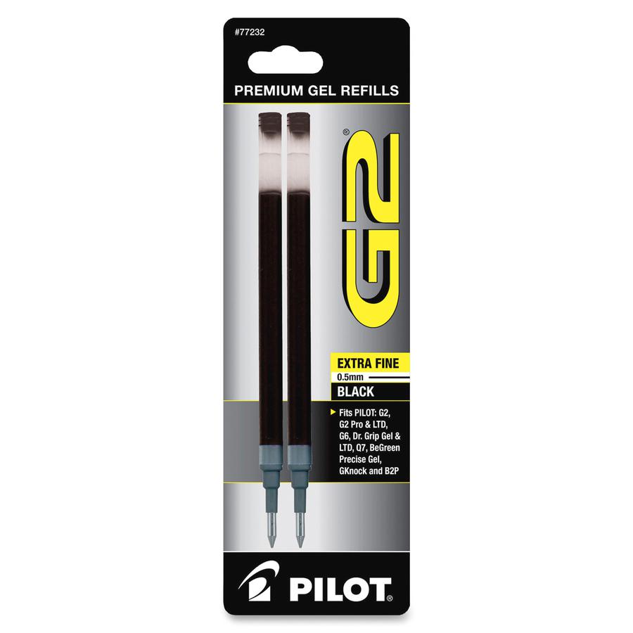Pilot G2 Premium Gel Ink Pen Refills - 0.50 mm, Extra Fine Point - Black Ink - Smear Proof - 2 / Pack. Picture 2