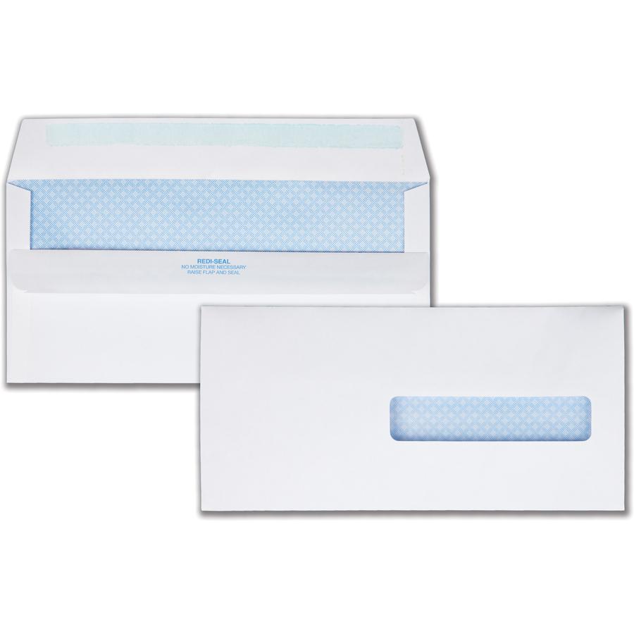 Quality Park Redi-Seal HCFA-1500 Claim Envelopes - Single Window - #10 1/2 - 4 1/2" Width x 9 1/2" Length - 24 lb - Self-sealing - Wove - 500 / Box - White. Picture 8