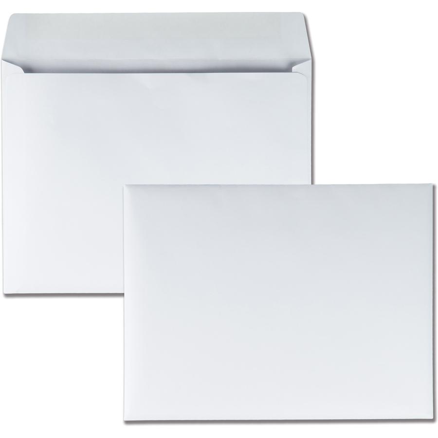 Quality Park 9 x 12 Booklet Envelopes with Open Side - Catalog - #9 1/2 - 9" Width x 12" Length - 28 lb - Gummed - 250 / Box - White. Picture 2