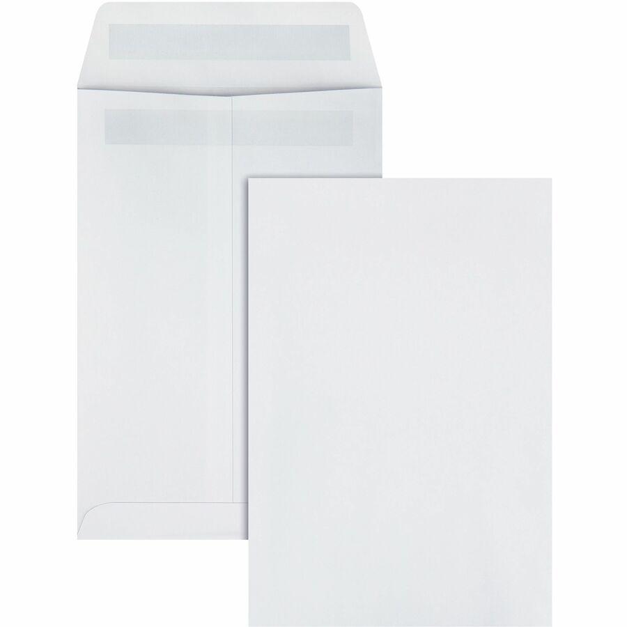 Quality Park 6 x 9 Catalog Mailing Envelopes with Redi-Seal&reg; Self-Seal Closure - Catalog - #1 - 6" Width x 9" Length - 28 lb - Self-sealing - Wove - 100 / Box - White. Picture 6