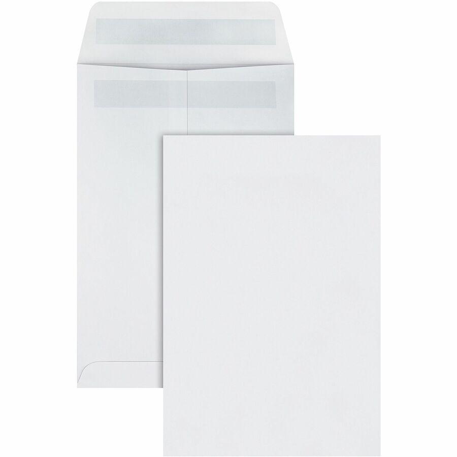 Quality Park Redi-Seal White Catalog Envelopes - Catalog - #1 3/4 - 6 1/2" Width x 9 1/2" Length - 24 lb - Self-sealing - 100 / Box - White. Picture 3