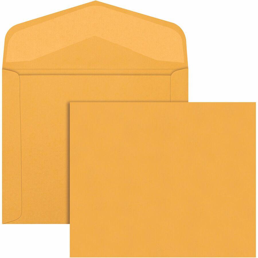 Quality Park Extra Heavyweight Document Envelopes - Catalog - 10" Width x 12" Length - 40 lb - Gummed - Kraft - 100 / Box - Kraft. Picture 2