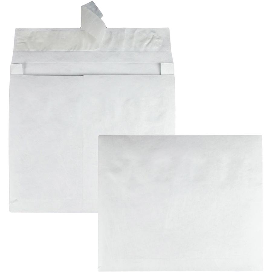 Survivor&reg; 10 x 13 x 2 DuPont Tyvek Expansion Mailers with Self-Seal Closure - Expansion - 10" Width x 13" Length - 2" Gusset - 14 lb - Peel & Seal - Tyvek - 100 / Carton - White. Picture 6