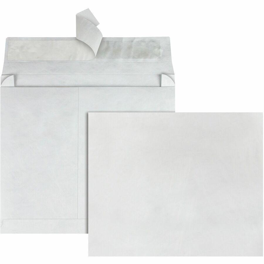 Survivor&reg; 10 x 15 x 2 DuPont Tyvek Expansion Envelopes with Self-Seal Closure - Expansion - 10" Width x 15" Length - 2" Gusset - 14 lb - Peel & Seal - Tyvek - 100 / Carton - White. Picture 6