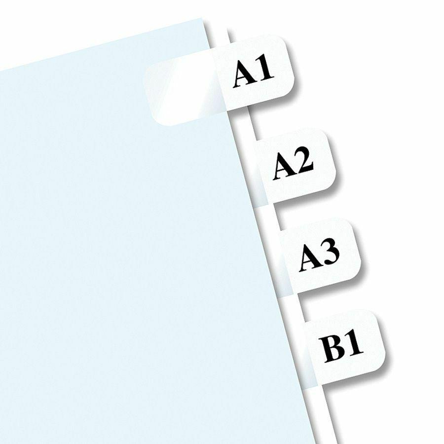 Redi-Tag Laser Printable Index Tabs - 675 Blank Tab(s) - 1" Tab Height x 0.43" Tab Width - Self-adhesive, Permanent - White Tab(s) - 675 / Pack. Picture 2