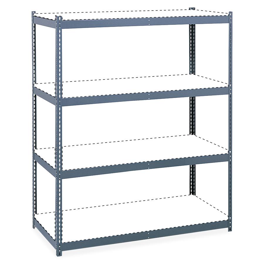 Safco Archival Shelving Steel Frame Box 1 of 2 - 69" x 33" x 84" - 4 x Shelf(ves) - Legal, Letter - 2500 lb Load Capacity - Security Lock - Powder Coated - Assembly Required. Picture 4