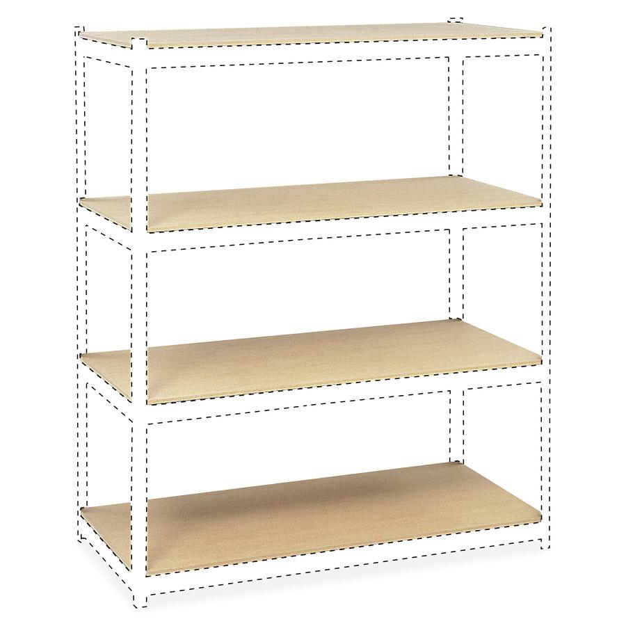 Safco Archival Shelving Box 2 of 2 - 69" Width x 32.9" Depth x 0.5" Height - Particleboard - Gray. Picture 4