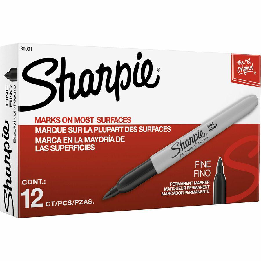 Sharpie Pen-style Permanent Marker - Fine Marker Point - Black Alcohol Based Ink - 1 / Box. Picture 6