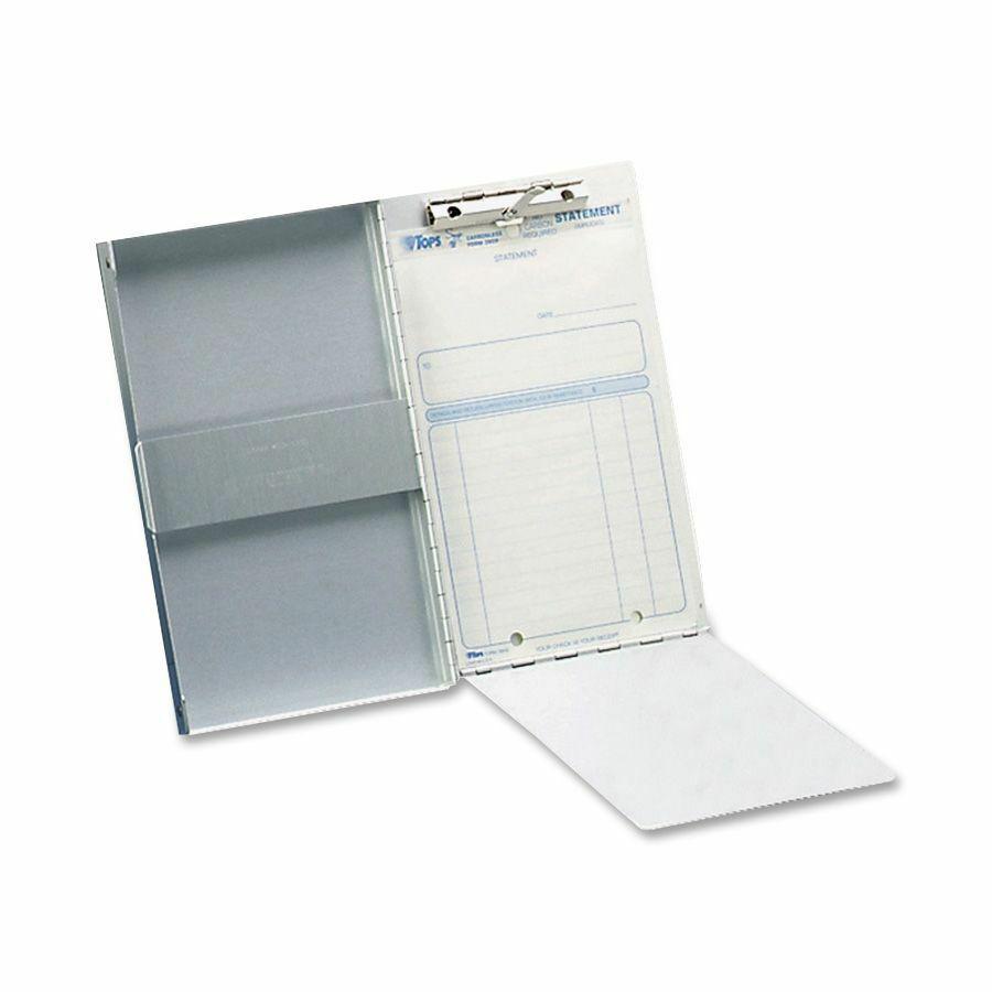 Saunders Snapak Side-open Storage Form Holder - 0.50" Clip Capacity - Storage for 30 Sheet - Side Opening - 5 21/32" x 9 1/2" - Aluminum - Silver - 1 Each. Picture 2
