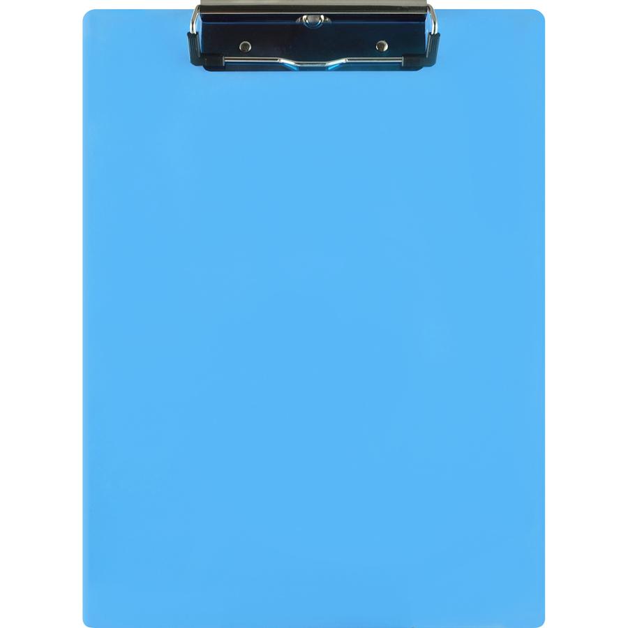 Saunders Acrylic Clipboard - 0.50" Clip Capacity - 9" x 12" - Acrylic - Blue - 1 Each. Picture 4