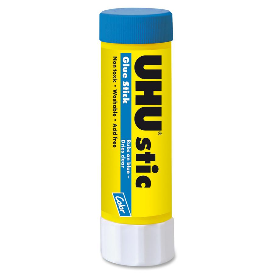 UHU Color Glue Stic, Blue, 40g - 1.41 oz - 12 / Box - Blue. Picture 6