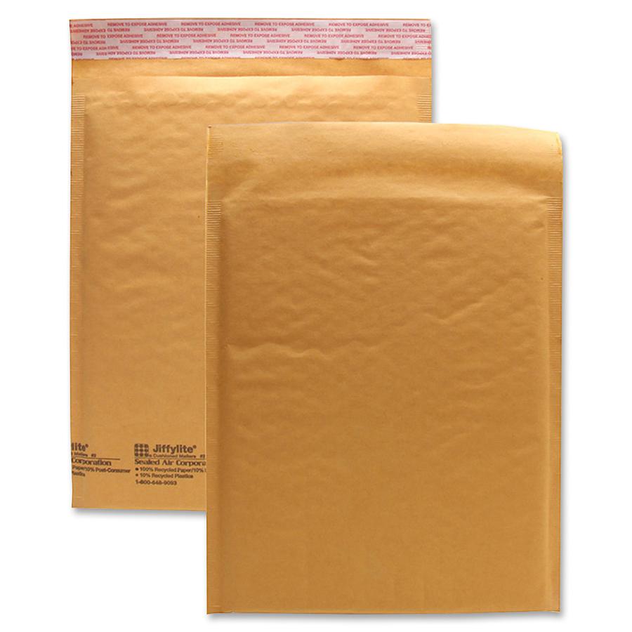Sealed Air JiffyLite Cellular Cushioned Mailers - Bubble - #2 - 8 1/2" Width x 12" Length - Peel & Seal - Kraft - 25 / Carton - Kraft. Picture 3