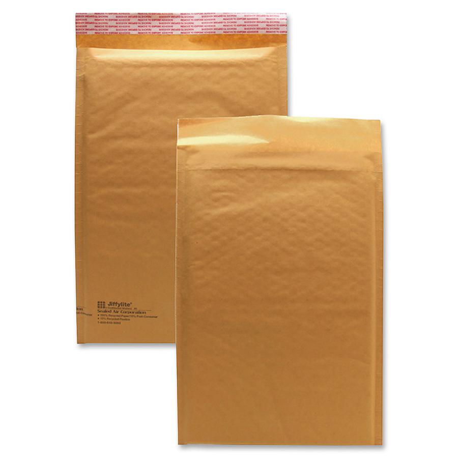 Sealed Air JiffyLite Cellular Cushioned Mailers - Bubble - #3 - 8 1/2" Width x 14 1/2" Length - Peel & Seal - Kraft - 25 / Carton - Kraft. Picture 2