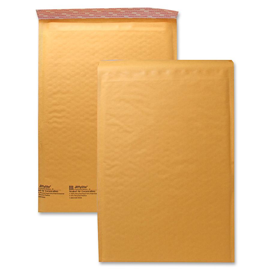 Sealed Air JiffyLite Cellular Cushioned Mailers - Bubble - #5 - 10 1/2" Width x 16" Length - Peel & Seal - Kraft - 25 / Carton - Kraft. Picture 5