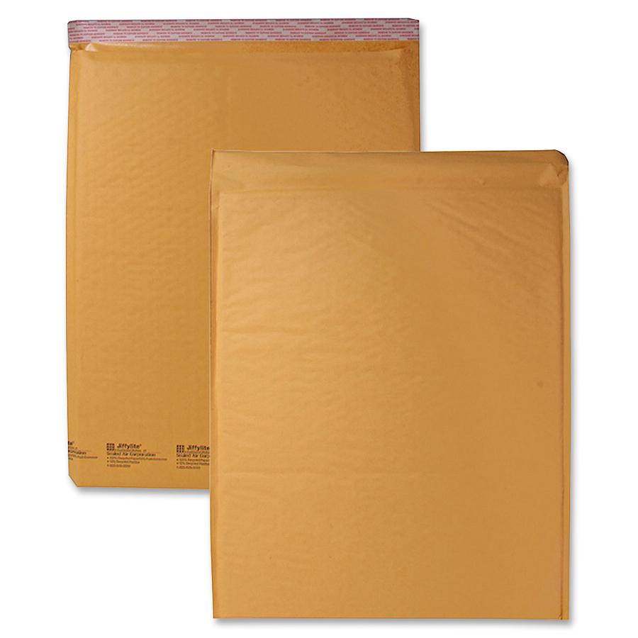 Sealed Air JiffyLite Cellular Cushioned Mailers - Bubble - #7 - 14 1/4" Width x 20" Length - Peel & Seal - Kraft - 25 / Carton - Kraft. Picture 2