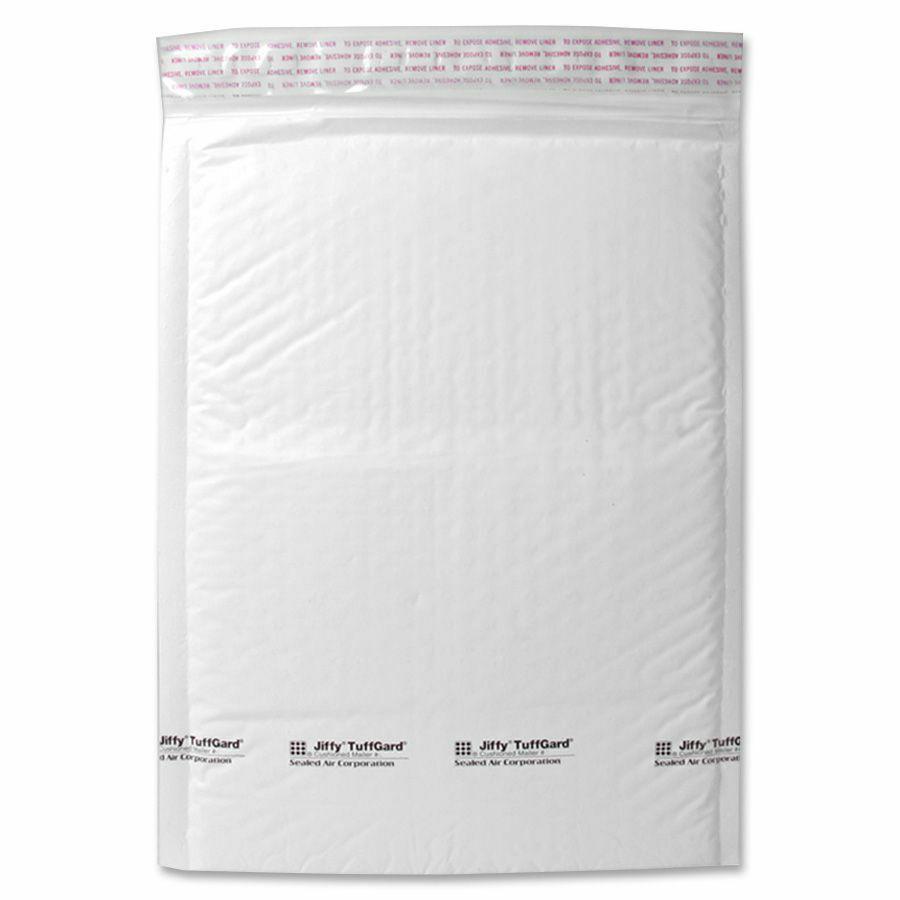 Sealed Air Tuffgard Premium Cushioned Mailers - Bubble - #2 - 8 1/2" Width x 12" Length - Peel & Seal - Poly - 25 / Carton - White. Picture 2