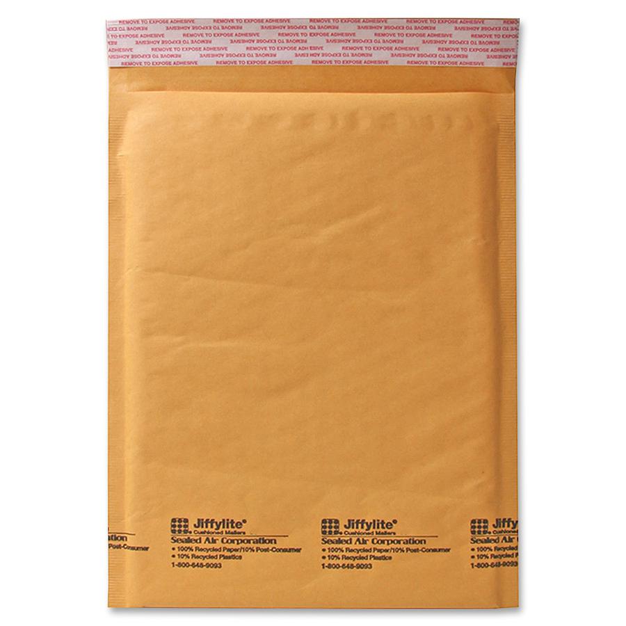 Sealed Air JiffyLite Cellular Cushioned Mailers - Bubble - #7 - 14 1/4" Width x 20" Length - Peel & Seal - Kraft - 50 / Carton - Kraft. Picture 4