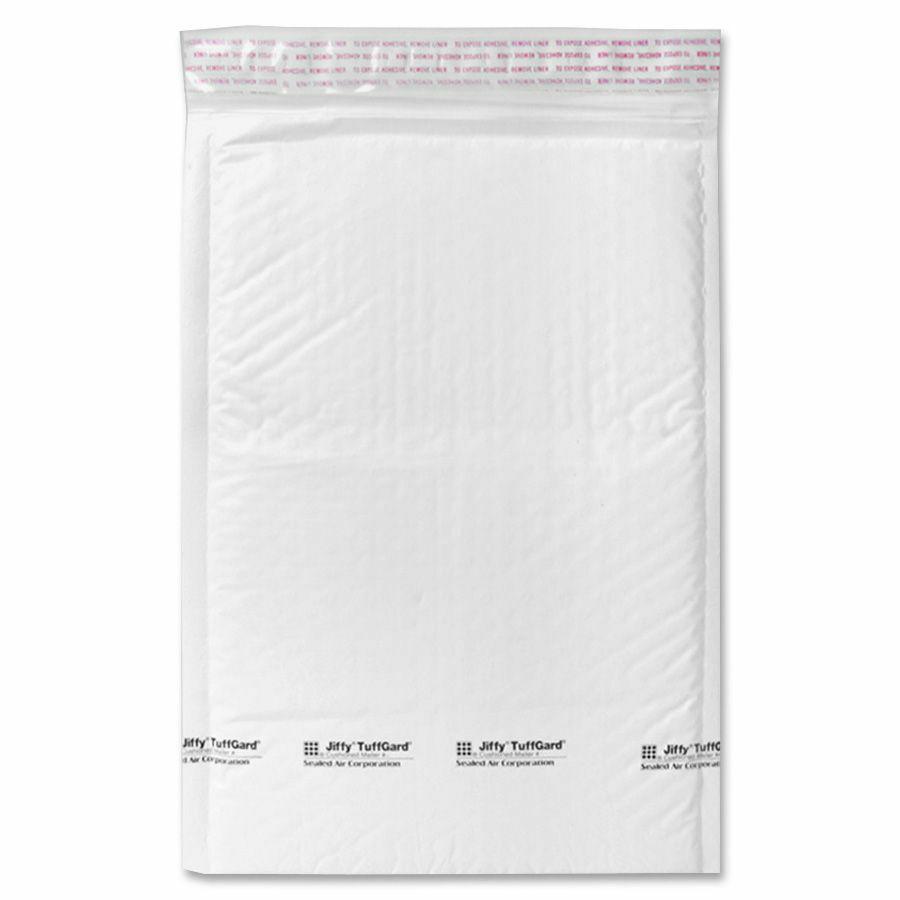 Sealed Air Tuffgard Premium Cushioned Mailers - Bubble - #4 - 9 1/2" Width x 14 1/2" Length - Peel & Seal - Poly - 25 / Carton - White. Picture 2