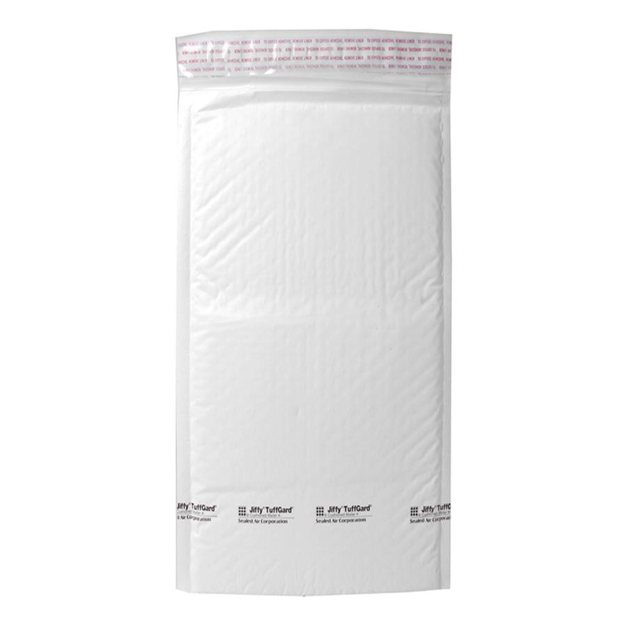 Sealed Air Tuffgard Premium Cushioned Mailers - Bubble - #00 - 5" Width x 10" Length - Peel & Seal - Poly - 25 / Carton - White. Picture 2