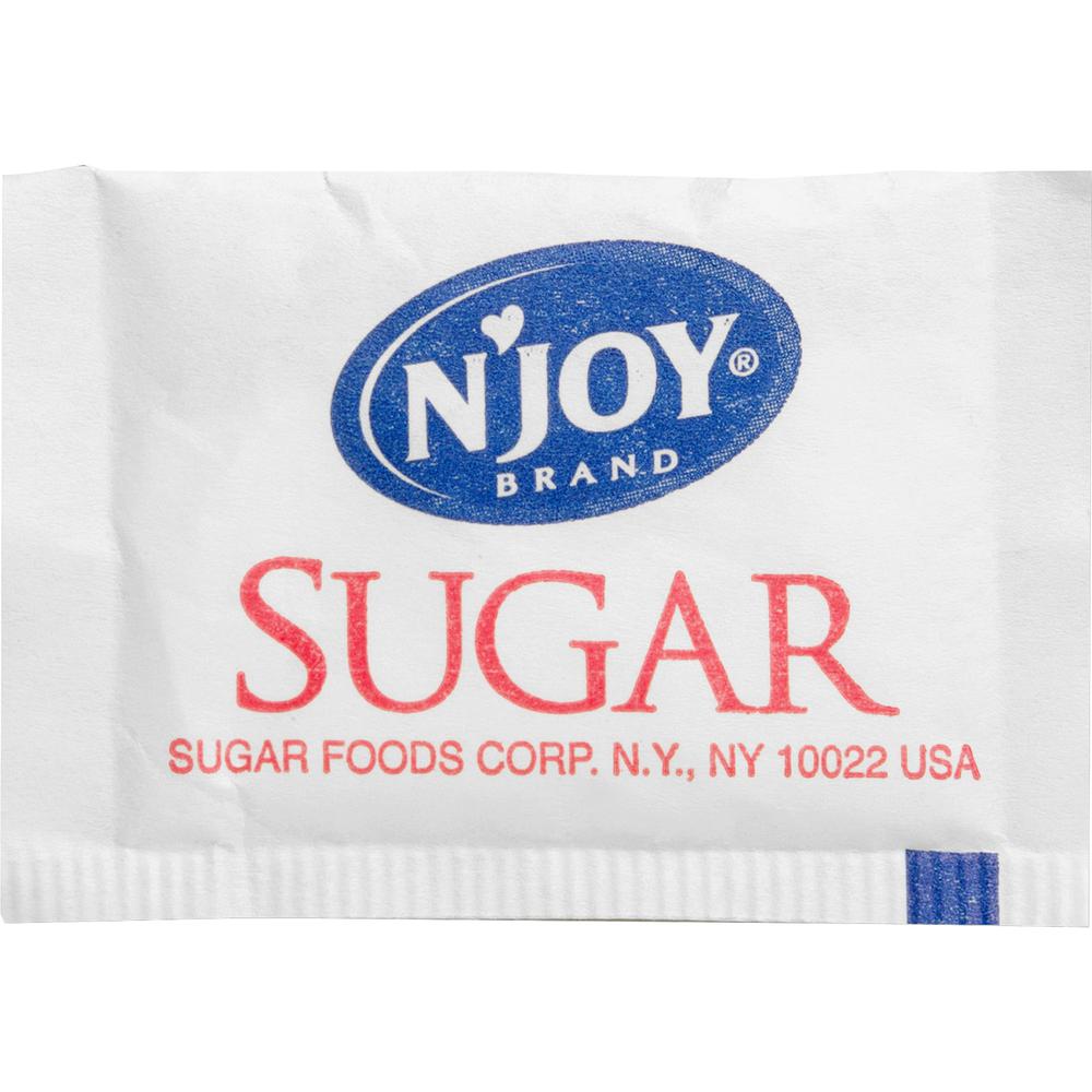 Njoy N'Joy Sugar Packets - Packet - 0.099 oz (2.8 g) - Natural Sweetener - 2000/Box. Picture 2