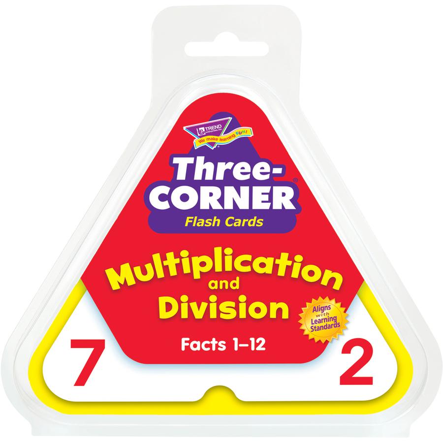 Trend Multiplication/Division Three-Corner Flash Card Set - Educational - 1 / Set. Picture 3