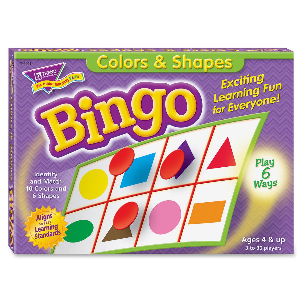 Trend Colors and Shapes Learner's Bingo Game - Theme/Subject: Learning - Skill Learning: Color Matching, Shape - 4-7 Year. Picture 2