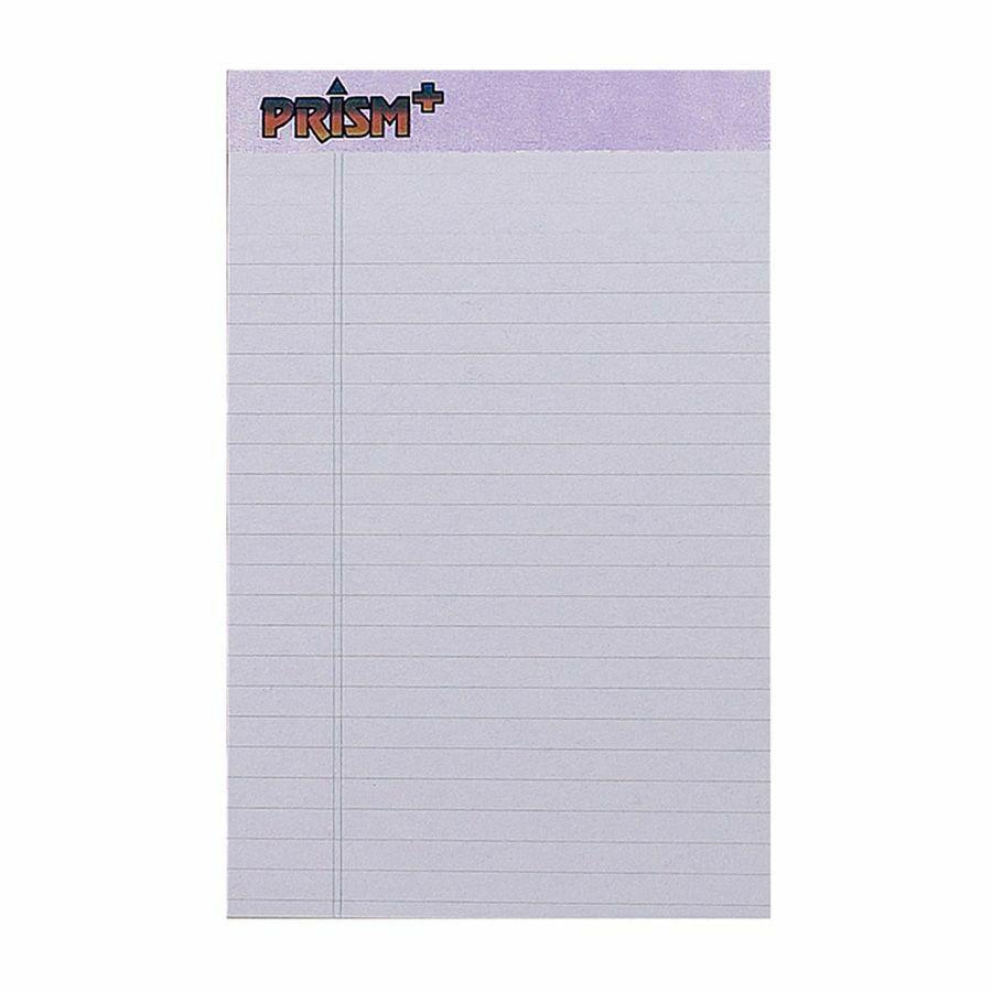 TOPS Prism Plus Legal Pads - Jr.Legal - 50 Sheets - 0.28" Ruled - Jr.Legal - 5" x 8" - Orchid Paper - Chipboard Cover - Hard Cover - 12 / Pack. Picture 2