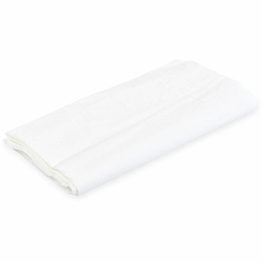 Tatco White Paper Rectangular Tablecovers - 108" Length x 54" Width - Paper - White - 20 / Carton. Picture 5