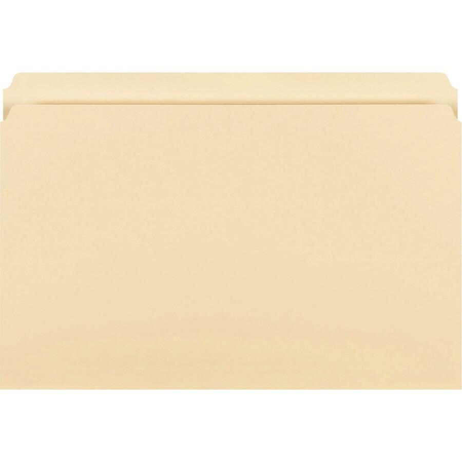 Smead Straight Tab Cut Legal Recycled Top Tab File Folder - 8 1/2" x 14" - 3/4" Expansion - Manila - Manila - 10% Recycled - 100 / Box. Picture 10