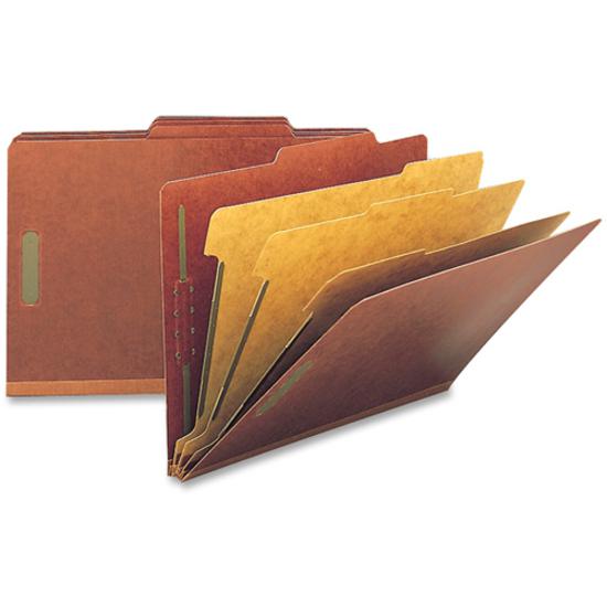 Smead SafeSHIELD 3-Divider Classification Folders - Legal - 8 1/2" x 14" Sheet Size - 3" Expansion - 2" Fastener Capacity for Folder - 2/5 Tab Cut - Right Tab Location - 3 Divider(s) - 25 pt. Folder T. Picture 13