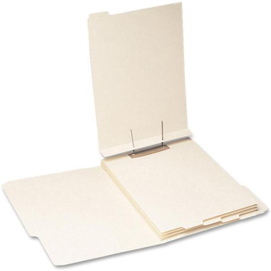 Smead 1/5 Tab Cut Letter Recycled Classification Folder - 8 1/2" x 11" - 1/2" Expansion - 1 x 2B Fastener(s) - 2" Fastener Capacity for Folder - Assorted Position Tab Position - 1 Divider(s) - Manila . Picture 6