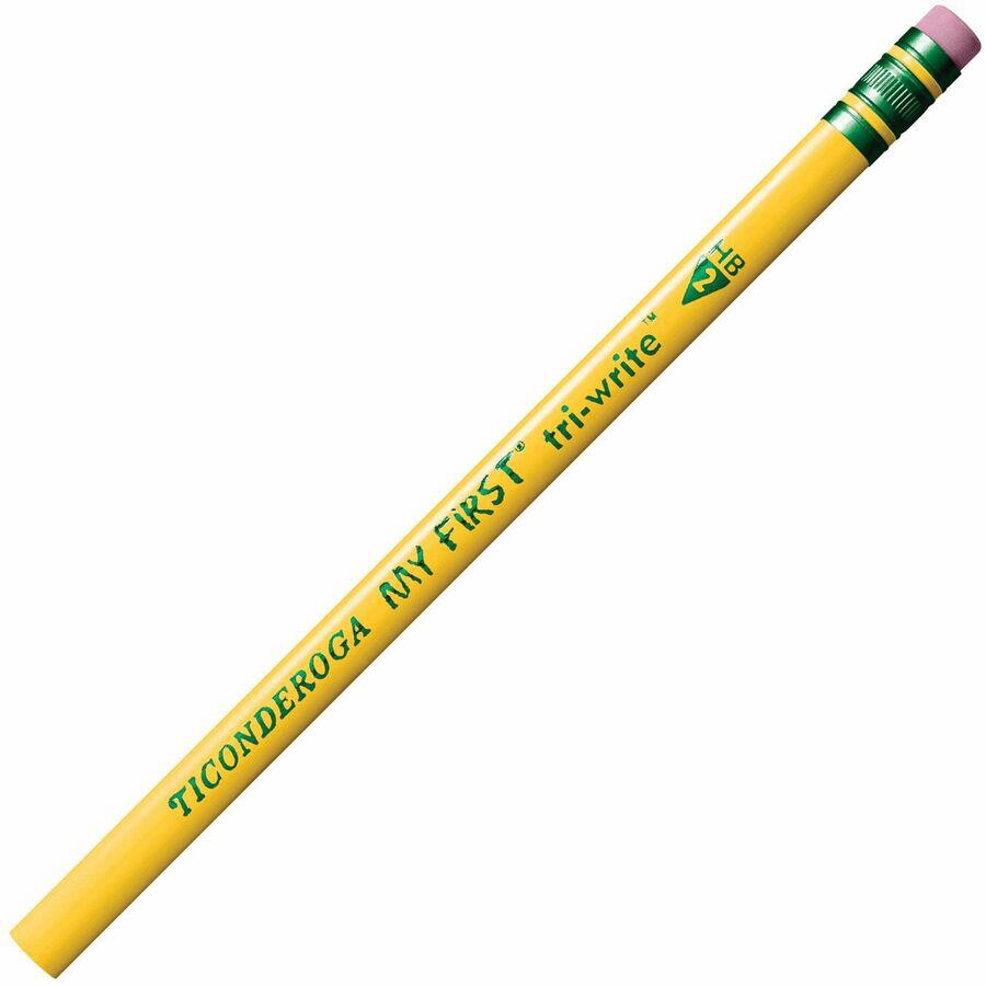 Ticonderoga My First Tri-Write No. 2 Pencils - #2 Lead - Yellow Barrel - 36 / Box. Picture 9