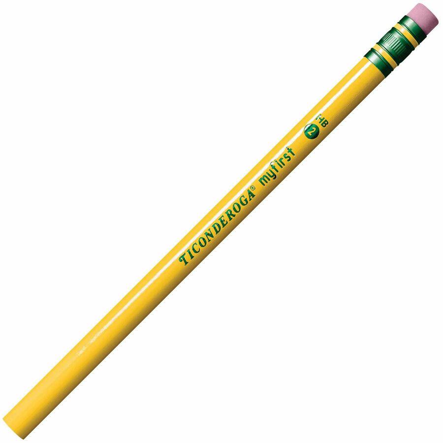 Ticonderoga Beginner No. 2 Pencils with Erasers - #2 Lead - Yellow Barrel - 1 Dozen. Picture 8