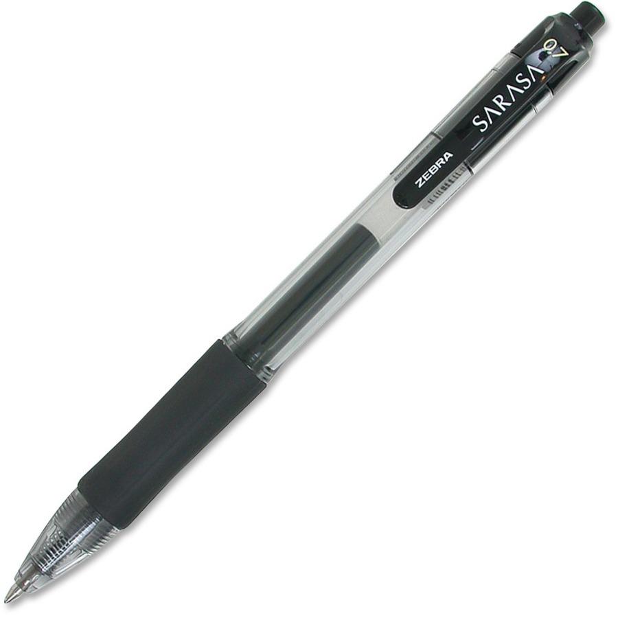 Zebra SARASA dry X20 Retractable Gel Pen - Medium Pen Point - 0.7 mm Pen Point Size - Refillable - Retractable - Black Pigment-based Ink - Translucent Barrel - 1 / Box. Picture 5