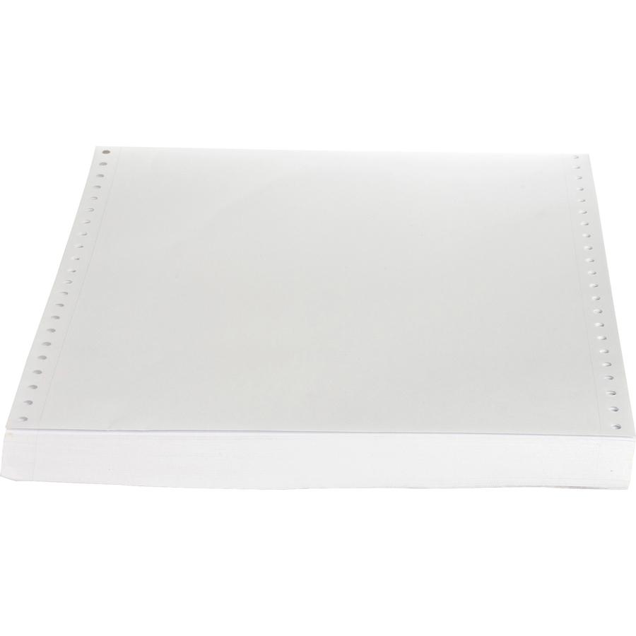 Sparco Perforated Blank Computer Paper - 8 1/2" x 11" - 20 lb Basis Weight - 2550 / Carton - Perforated - White. Picture 8