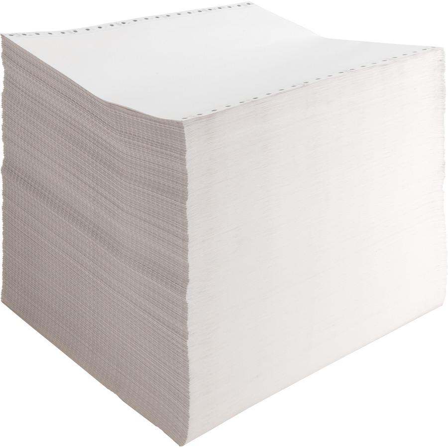 Sparco Blank Perforated Carbonless Paper - Letter - 8 1/2" x 11" - 15 lb Basis Weight - 157 / Carton - Perforated - White. Picture 5