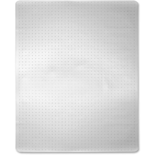 Lorell Low-Pile Economy Chairmat - Carpeted Floor - 60" Length x 46" Width x 0.095" Thickness - Rectangular - Vinyl - Clear - 1Each. Picture 6