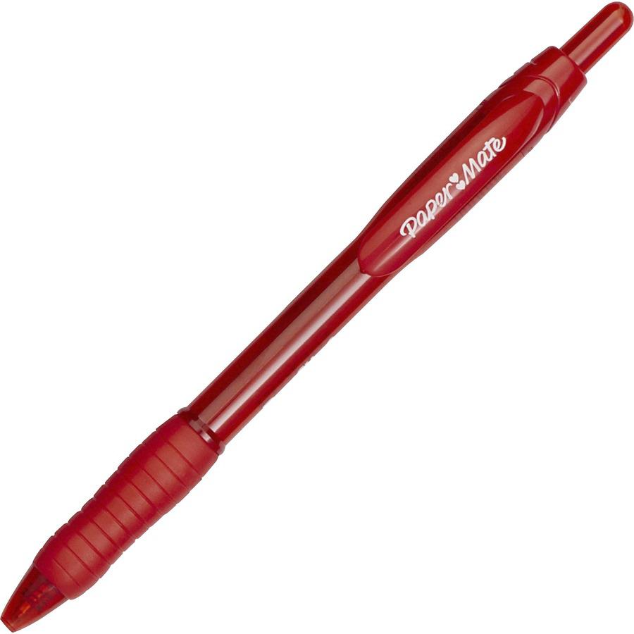 Paper Mate Profile Retractable Ballpoint Pens - Super Bold Pen Point - 1.4 mm Pen Point Size - Retractable - Red - Red Barrel - 1 Dozen. Picture 7